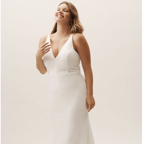 BHLDN Dresses & Skirts - BHLDN Jones v-neck creamy white dress